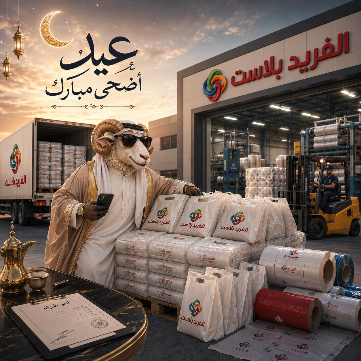 Eid Al-Adha Greeting for Laptop Store